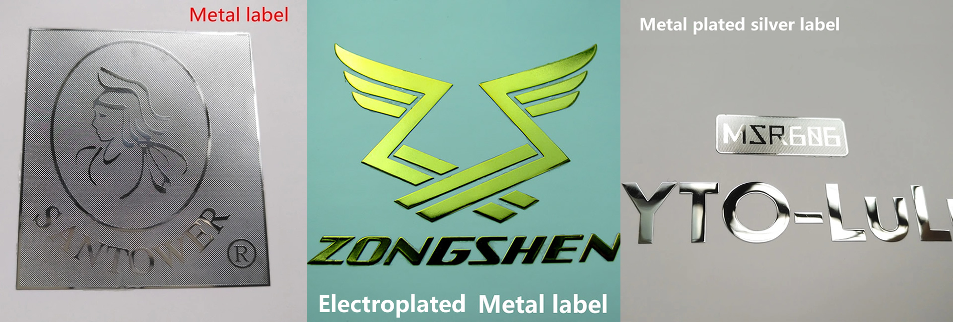 Metal logo label
